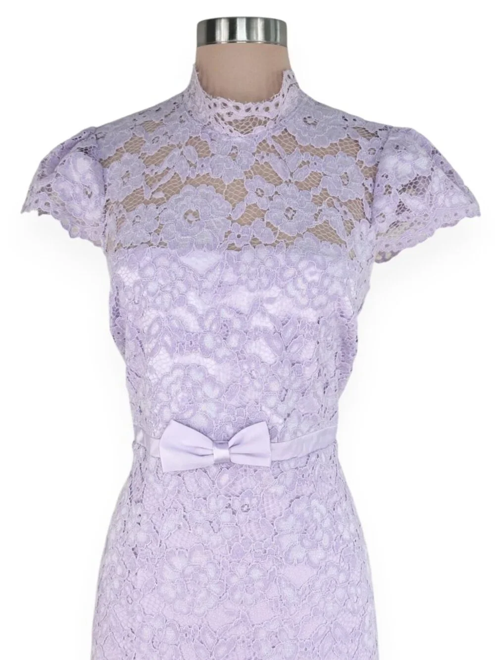 Likely Candella Lavender Pastel Purple Lace Fitted Midi Dress NWT New 10 - Picture 5 of 8